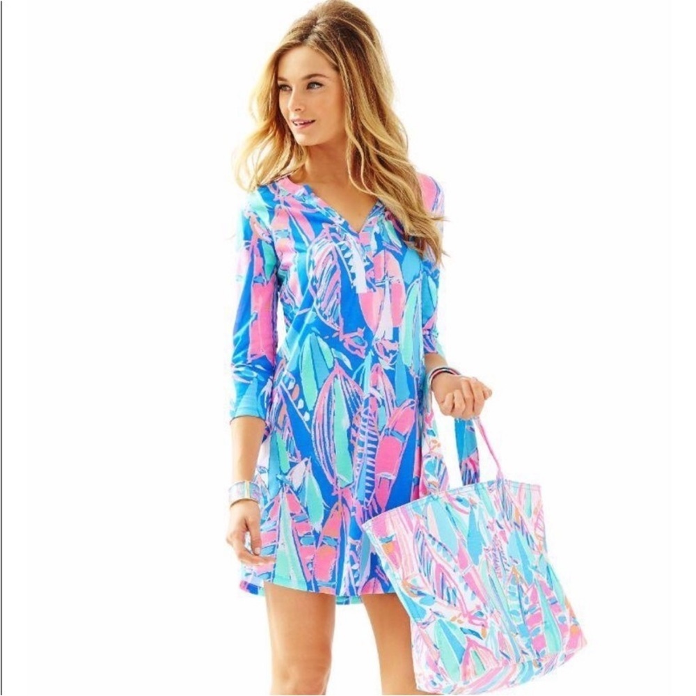 Lilly Pulitzer Ali Dress Bay Blue Out To Sea Small - Picture 6 of 6